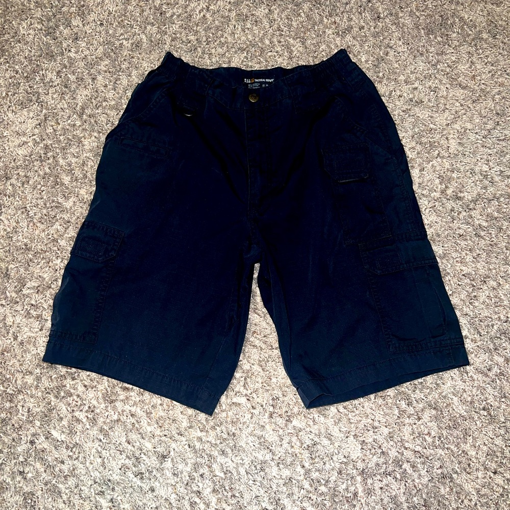 5.11 TACTICAL Series Men's Size 30 Taclite Pro Ripstop Cargo Shorts Navy